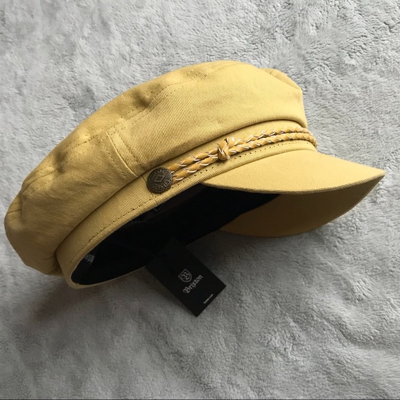Brixton Accessories - NWT Brixton Fiddler Newsboy Cap Washed Yellow